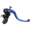 ACCOSSATO Pompa Freno - Lavorata CNC - 16x18 Con Corpo Pompa Anodizzato, Leva Fissa Lunga Blu (Pomello+Leva) per KTM SX (CC 250) 2T 2023-2025