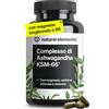 Ashwagandha KSM-66, 120 Capsule, Completo Con Magnesio Bisglicinato, Vitamine B6