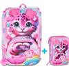 ZAINO SEVEN SJ GANG ESTENSIBILE BIG HEART BUDDY GIRL + ASTUCCIO 3 ZIP