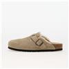 Birkenstock Boston Shearling Suede Leather/Fur Taupe