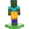 Cableguys Minis Minecraft Zombie Porta Telefono e Auricolari - Supporto Cellulare da Tavolo e Comodino, Poggia Auricolari per Smartphone e Piccoli Dispositivi, Accessori Scrivania Gaming