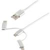 shiverpeaks BS14-50067 Cavo USB 1 m USB A USB C/Micro-USB B/Lightning White (BS14-50067)