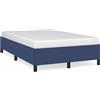 vidaXL Struttura letto senza materasso blu 120x200 cm in tessuto