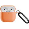 Native Union, custodia in silicone per AirPods 4 con moschettone in metallo, arancione