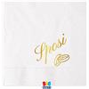 Big Party Tovaglioli Carta Sposi 25 x 25 Cm 2 Veli Cf 16 Pz Bianco