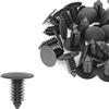 X AUTOHAUX 30 pz 9 mm Foro Dia Plastica Bullone Rivetto Trim Pannello Clip Nero per Auto