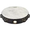 Remo World Percussion Tamburello 10 Doppio Fila - Telaio Acousticon, Pelle Fiberskyn 3, Finitura Quadura Nera, Accordato Fisso, 8 Coppie di Piattini - TA-5210-70