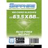 Sapphire GCC Bustine Protettive Sapphire Green 63.5x88 mm Lotto da 100 pacchetti da 100
