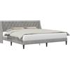 vidaXL Struttura del letto Grigio chiaro 180 x 200 cm Velluto, Letto rettangolare moderno, finitura in velluto alla moda, arredo resistente, design confortevole per la camera