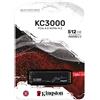 Kingston Technology 512G KC3000 SSD M.2 512GB 2280 NVME KC3000 PCIE 4.0 GEN4X4 R/W 7000/3900 MB/S