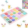 WQDD STANPET Set 24 Colori di tampone per timbri - tampone Bambini Lavabile, Inchiostro atossico per Impronte digitali, Carta, Tessuto, Fai da Te e Idee Regalo