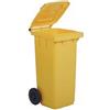 MobilPlastic Bidone carrellato 120Lt giallo per raccolta differenziata