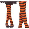 CARTOON Calze collant rigati arancio neri accessorio per bambini travestimenti costumi halloween carnevale (7-10 anni)