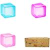 Copfeqyr Ice Cube Stress Balls Gift Set 3 pezzi Colorful Squishy Fidget Cube Toys for Kids & Adults, Soft Sensory Squeeze Toys for Stress & Anxiety Relief, Gift Box Packaging (3,5 cm (3 pezzi)