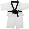BESPORTBLE 1 Set di vestiti per bambole da taekwondo: abito da karate con cintura per bambole grandi da 25 a 30 cm o peluche - graziosi accessori per taekwondo per vestire e giocare