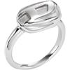 Diesel Anello con sigillo da uomo in acciaio, DX14850409