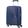 American Tourister Soundbox - Trolley S Espandibile Bagaglio a Mano, 55 cm, 35.5/41 L, Blu (Midnight Navy)