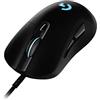 Logitech G403 Mouse Gaming, Sensore HERO 25K, LIGHTSYNC RGB, Leggero 87 g + 10 g Opzionale, Cavo Intrecciato, 25.600 DPI, Impugnature Laterali in Gomma, PC/Mac - Nero