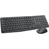 Logitech MK235 Combo Tastiera e Mouse Wireless per Windows, Ricevitore Unifying USB 2,4 GHz Wireless, 15 Tasti FN, Lunga Durata della Batteria, PC, Laptop, Layout Italiano QWERTY - Grigio