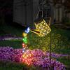 DeepDream Annaffiatoio solare LED, impermeabile, decorazione giardino, luci con gancio pastorale, catena vintage