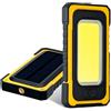 Wigearss Torcia LED Ricaricabile Lampada da Lavoro Magnetico COB Luce Portatile Lampade di Ispezione Solari 1500 Lumen