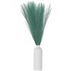 QUARKZMAN 30PCS Erba Pampas Finta Decorativa, 24/61cm Steli Erba Morbida Artificiale Fiori Secchi Finti per Decorazione Casa Matrimonio Vaso, Ciano