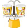 Bialetti Mini Express Colore Giallo, Caffettiera + 2 Bicchierini