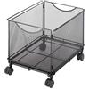 Safco 5211BL Onyx Mesh Mobile File Cube, 13 - 1/2 W x 16 - 3/4D x 13H, Nero