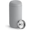 Fellow Carter Move - Tazza da viaggio con isolamento sottovuoto in acciaio inox per caffè e tè, con interno in ceramica e paraspruzzi, colore: grigio opaco, tazza da 340 ml