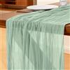 Foatcox Runner da Tavolo Verde Salvia, 300 x 90 cm Runner da Tavolo in Garza Bohémien Adatto per Matrimoni, Feste, Natale, Capodanno, Baby Shower, Addii al Nubilato e Decorazioni da Tavola