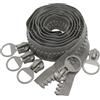 YaHoGa #20 super grandi cerniere lampo a metro plastica Chiusure Lampo Rolle Bulk, inkluso 5 Nonlock-Cursore, Grigio 1.8M