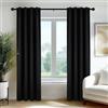 Deconovo Tende Oscuranti per Interni 55x240 cm, 2 Pezzi, Nero - Termiche Isolanti e Moderne con 3 Modi di Montaggio - Ideali per Finestre Camera da Letto e Soggiorno