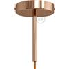 creative cables Kit rosone per lampadario da soffitto (serracavo da 15 cm, metallo color rame, Ø 120 mm, 1 foro) - Chiusura a staffa - Ideale per lampada singola - Made in Italy