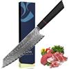 Plys 20.2 cm Coltello da Cucina Damasco Coltello da Chef Kiritsuke Acciaio