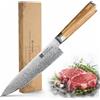 ZUNMARK Coltello da Chef in Acciaio Damasco a 67 Strati con anima in acciaio 10Cr15CoMoV