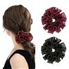 Shangxiu Elastico per capelli Scrunchie con fiocco, in seta satinata, stile J, 1 pezzo (confezione da 2)