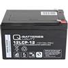 Q-BATTERIES UALITY Batteria di ricambio per LC-CA1215P1, 12 V, 15 Ah, resistente ai cicli