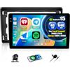 CAMECHO 4+64G Android 15 Autoradio 9 Pollici per Ford Transit 2009-2016 Focus 2005-2008, Ford Radio con Navi GPS WIFI Wireless Carplay Android Auto RDS FM Mirror Link con Telecamera Posteriore