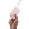 VIYISI Powerbank 10000mAh, Caricabatterie Portatile 22,5W, Batteria Esterna Ultracompatta con Cavo USB-C Integrato, Display LED, per iPhone 16/15, iPad, Samsung Galaxy S24 S23, Huawei - Rosa