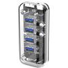 FOLODA Adattatore USB a 4 porte 5Gbps USB3.0 Splitter Doppia Alimentazione Efficiente VL817 Contol Per Laptop Migliora la Connessione Hub Porta di Alimentazione USB