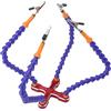 Bewinner Aiutanti di Saldatura con Bracci Flessibili Base in Lega di Alluminio, Strumenti di Terza Mano con 4 Clamp/Holder per Assemblaggio Riparazione Modellazione Creazione di Gioielli (rosso)
