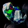 OPAL EMPIRE Gemma Naturale Ethiopian Fire Opal Nera, Opale Grezzo 9,20 Ct 22x14 mm