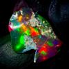 OPAL EMPIRE Opale Nero Naturale Grezzo Ethiopian Dry Fire Opal 6,2 Ct 13x12 mm