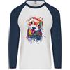 Fruit of the Loom T-Shirt Baseball Uomo Lungo Manica Acquerello Furetto