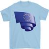 Gil dan Arricciato Eu Bandiera Unione Europea Bandiera Calcio T-Shirt 100% Cotone