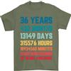 Gil dan T-Shirt Per Uomo 36 Anni 36° Compleanno 100% Cotone
