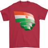 Gil dan T-Shirt Da Calcio Nigerino Con Bandiera Arricciata 100% Cotone
