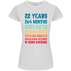 Gildan T-Shirt Tagliata Per Donne Petite Di 22 Anni Per Il 22° Compleanno