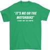 Gildan Me O La Moto Ha Detto La Mia Ex-Moglie Maglietta Biker Uomo 100% Cotone