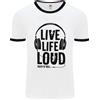 Fruit of the Loom Vivi La Vita Ad Alta Voce Rock N Roll Chitarra Musica T-Shirt Da Uomo
